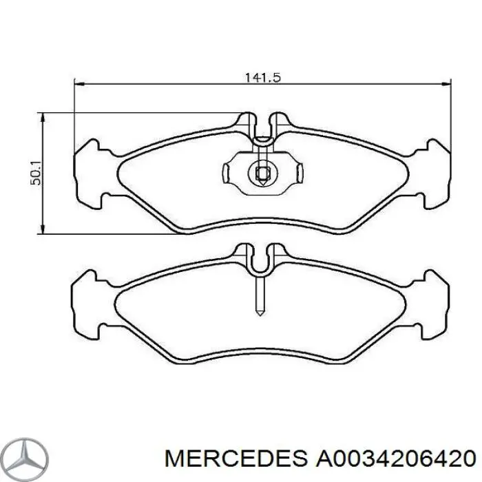 Купити A0034206420 Mercedes Задні колодки