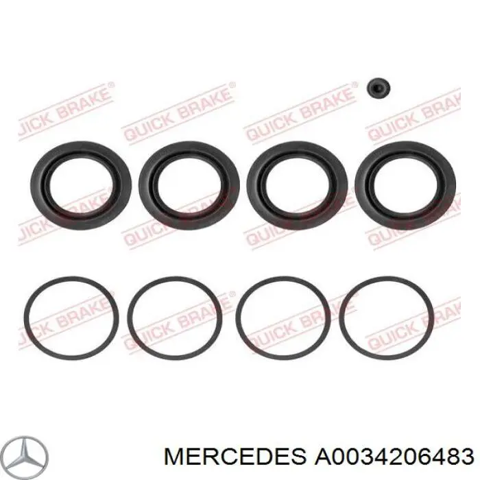 Супорт гальмівний передній правий Mercedes A0034206483 ціна, від 75.93 USD