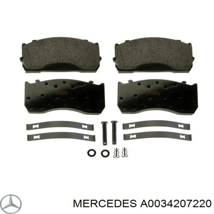 Передні тормозні колодки A0034207220 Mercedes