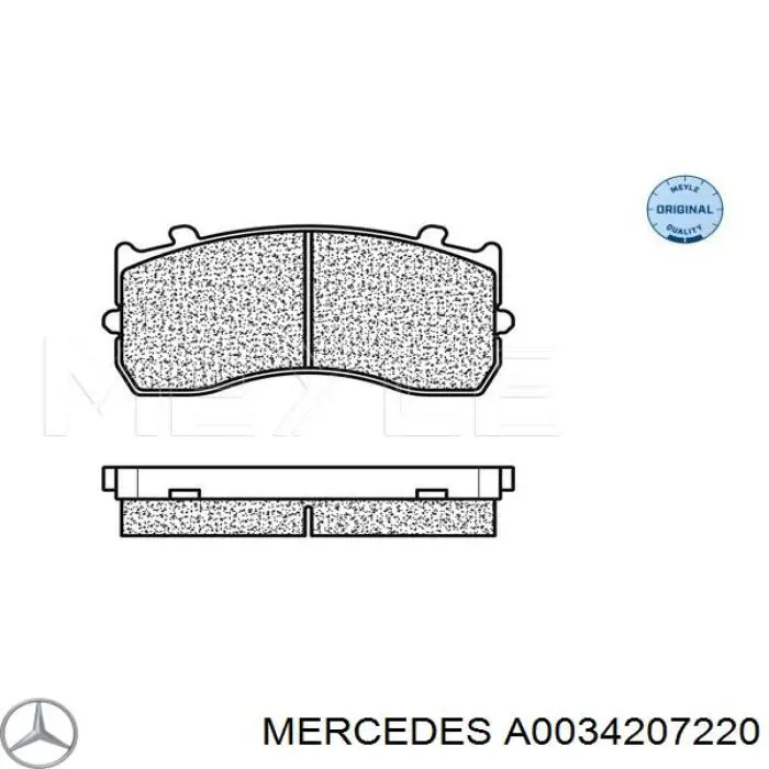 A0034207220 Mercedes Передні гальмівні колодки