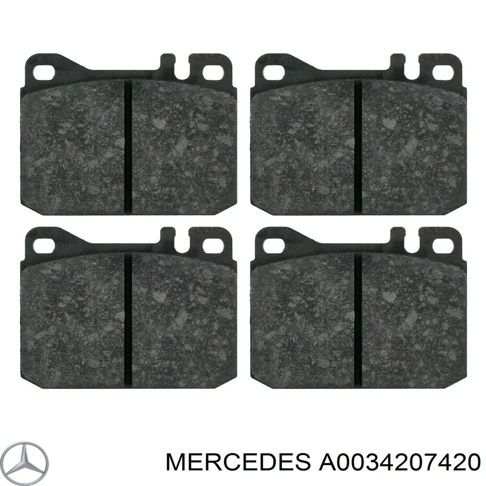 Купити A0034207420 Mercedes Колодки гальмівні передні, дискові