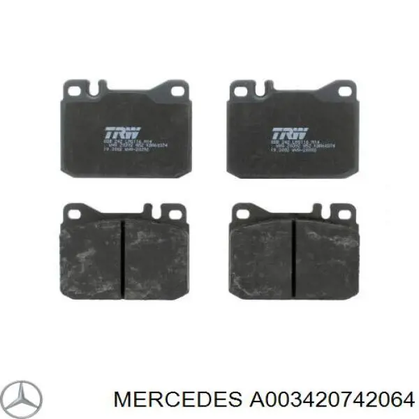 Гальмівні колодки Mercedes A003420742064 ціна, від 16.39 USD
