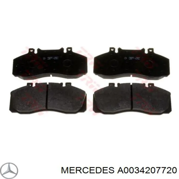 Задні гальмівні колодки A0034207720 Mercedes