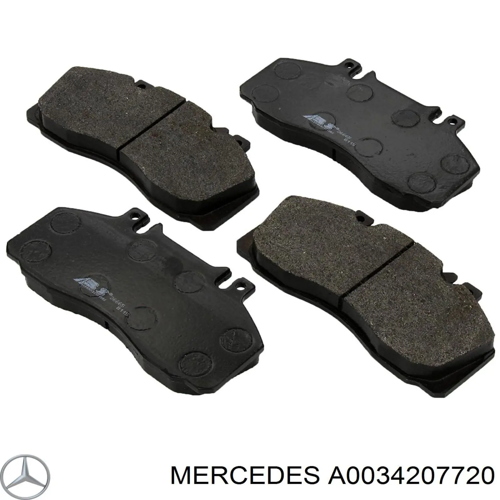 Задні дискові колодки Mercedes A0034207720