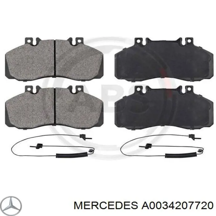 Колодки гальмові задні, дискові A0034207720 Mercedes