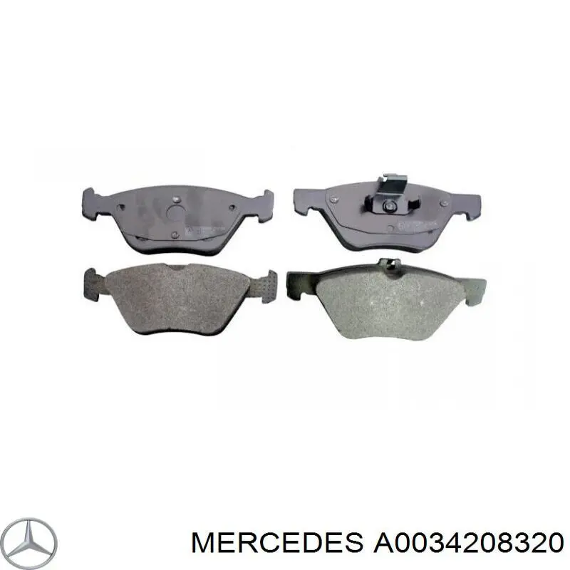 A0034208320 Mercedes колодки гальмівні передні, дискові