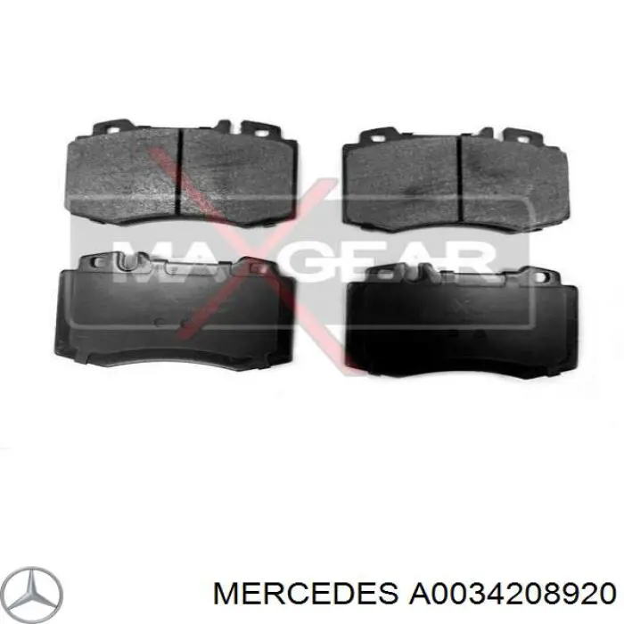 Гальмівні колодки Mercedes A0034208920 ціна, від 28.12 USD