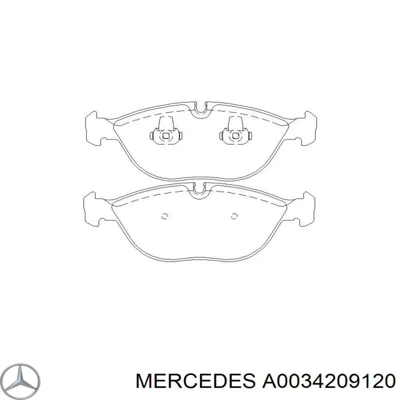 Передні тормозні колодки A0034209120 Mercedes