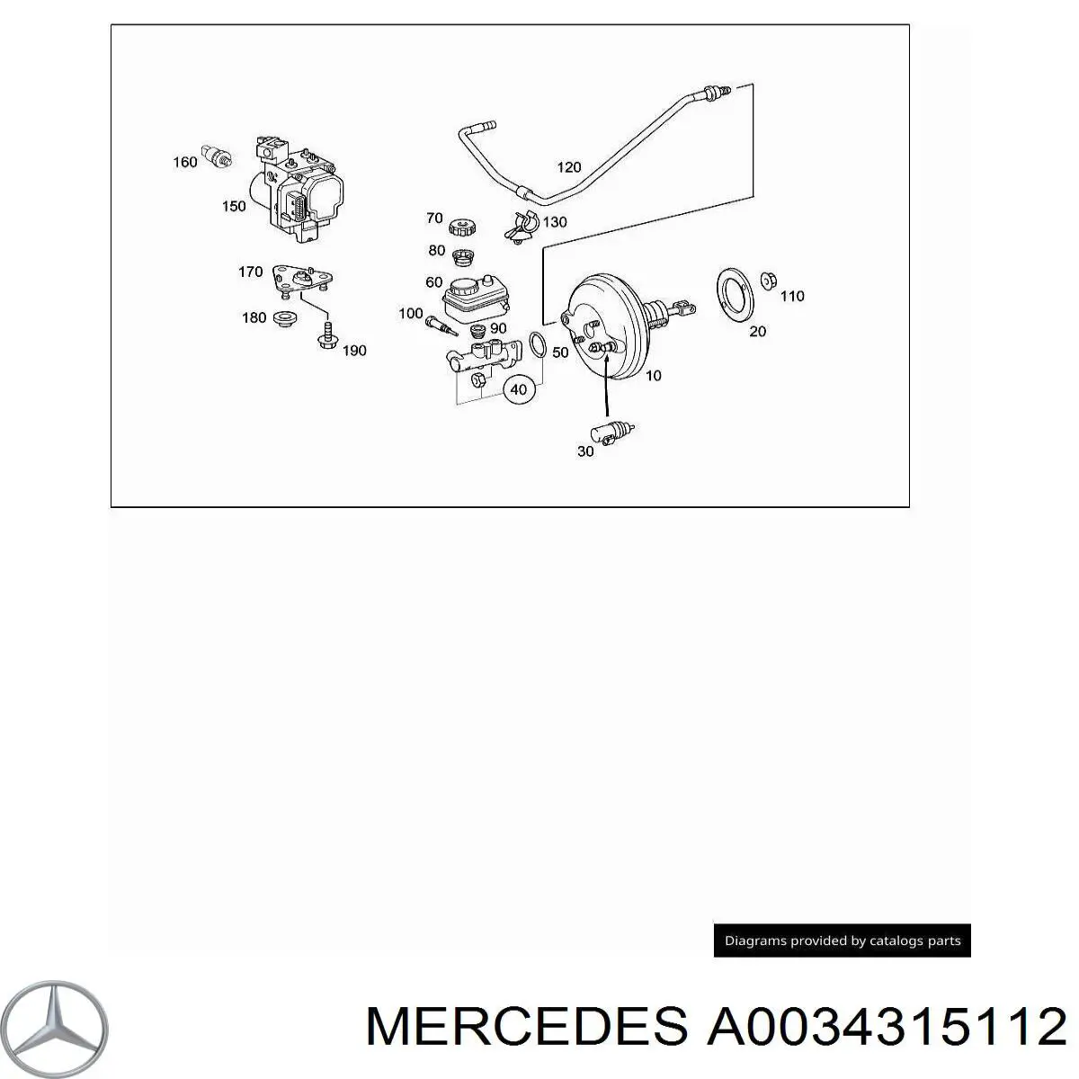 A0034315112 Mercedes блок керування абс (abs)