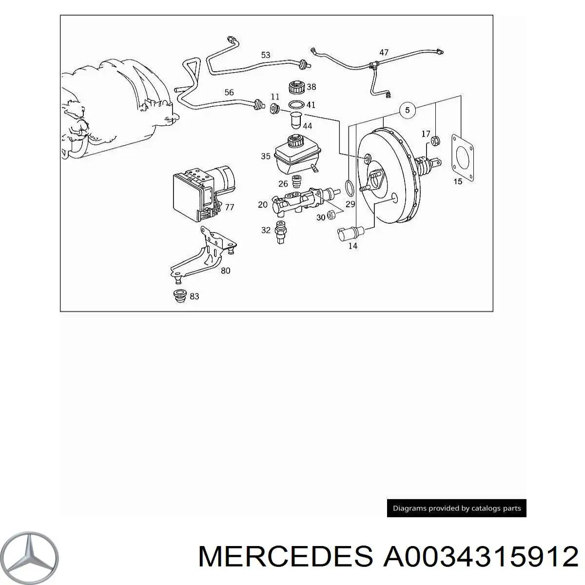 A0034315912 Mercedes Блок управління АБС (ABS)