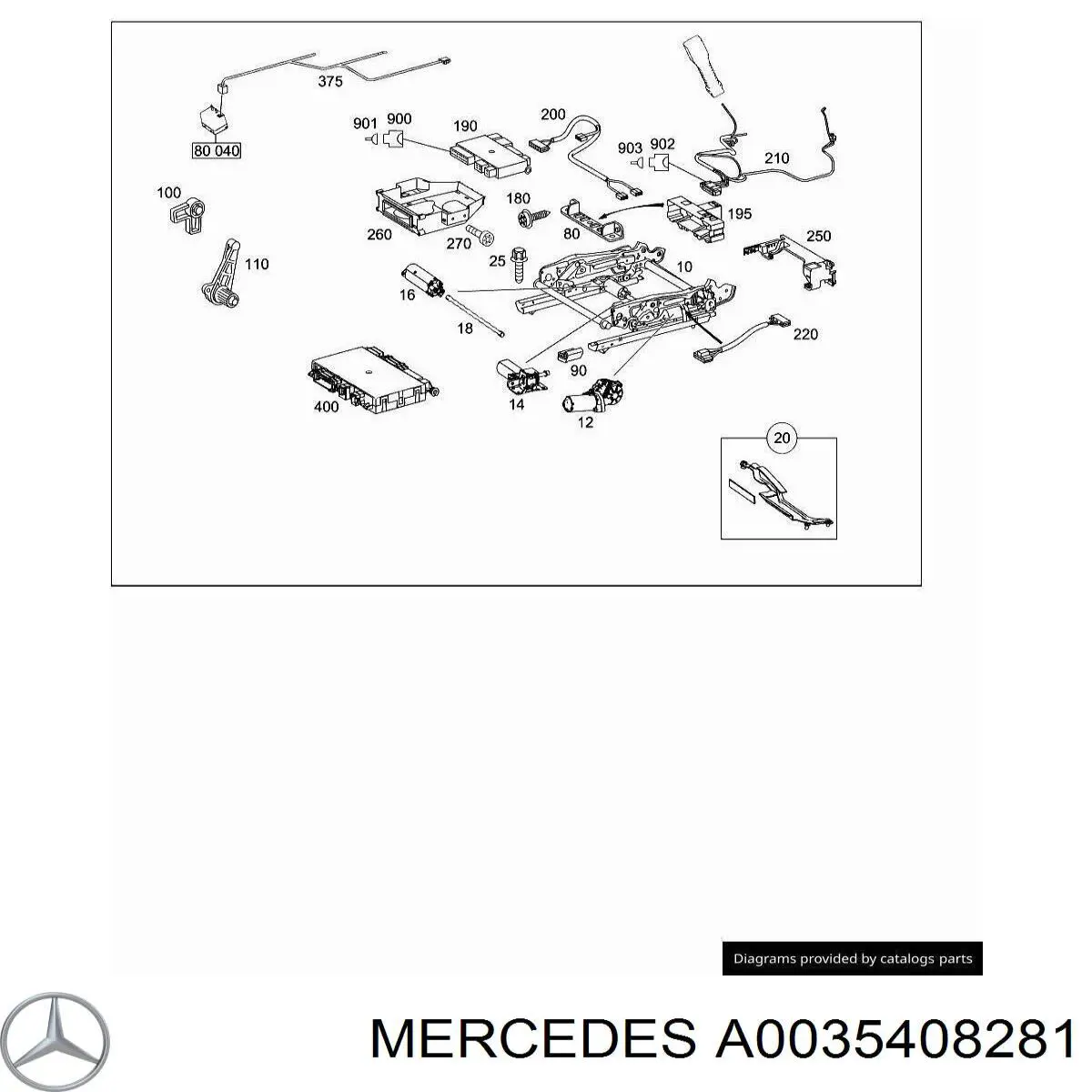  Mercedes A0035408281 ціна, від 15.20 USD