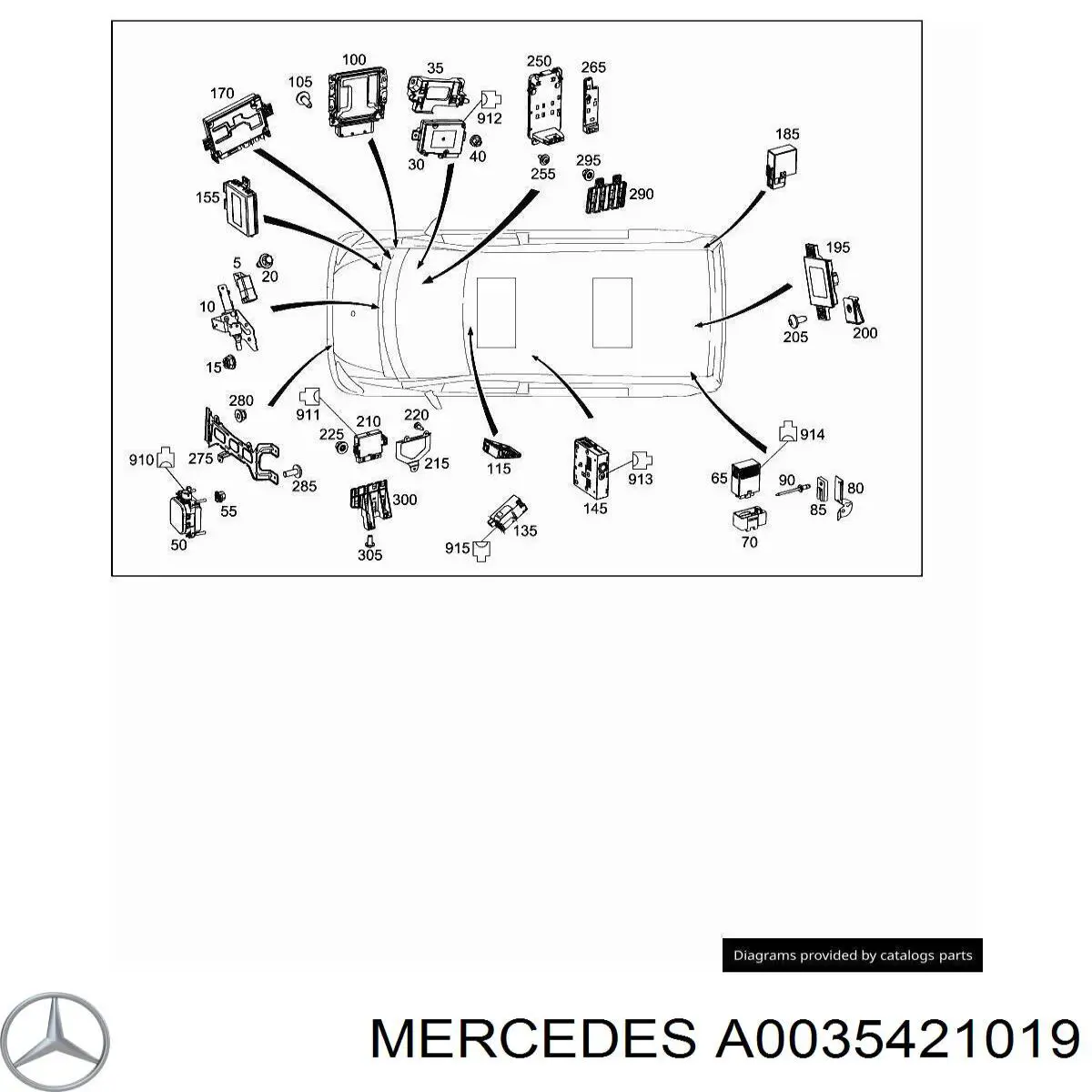  Mercedes A0035421019 ціна, від 6.35 USD