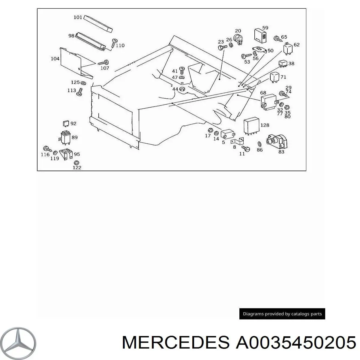 A0035450205 Mercedes Реле електробензонасосу