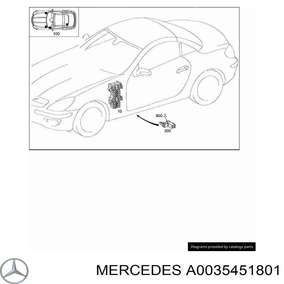 Блок запобіжників задній, салонний Mercedes A0035451801 ціна, від 2.53 USD