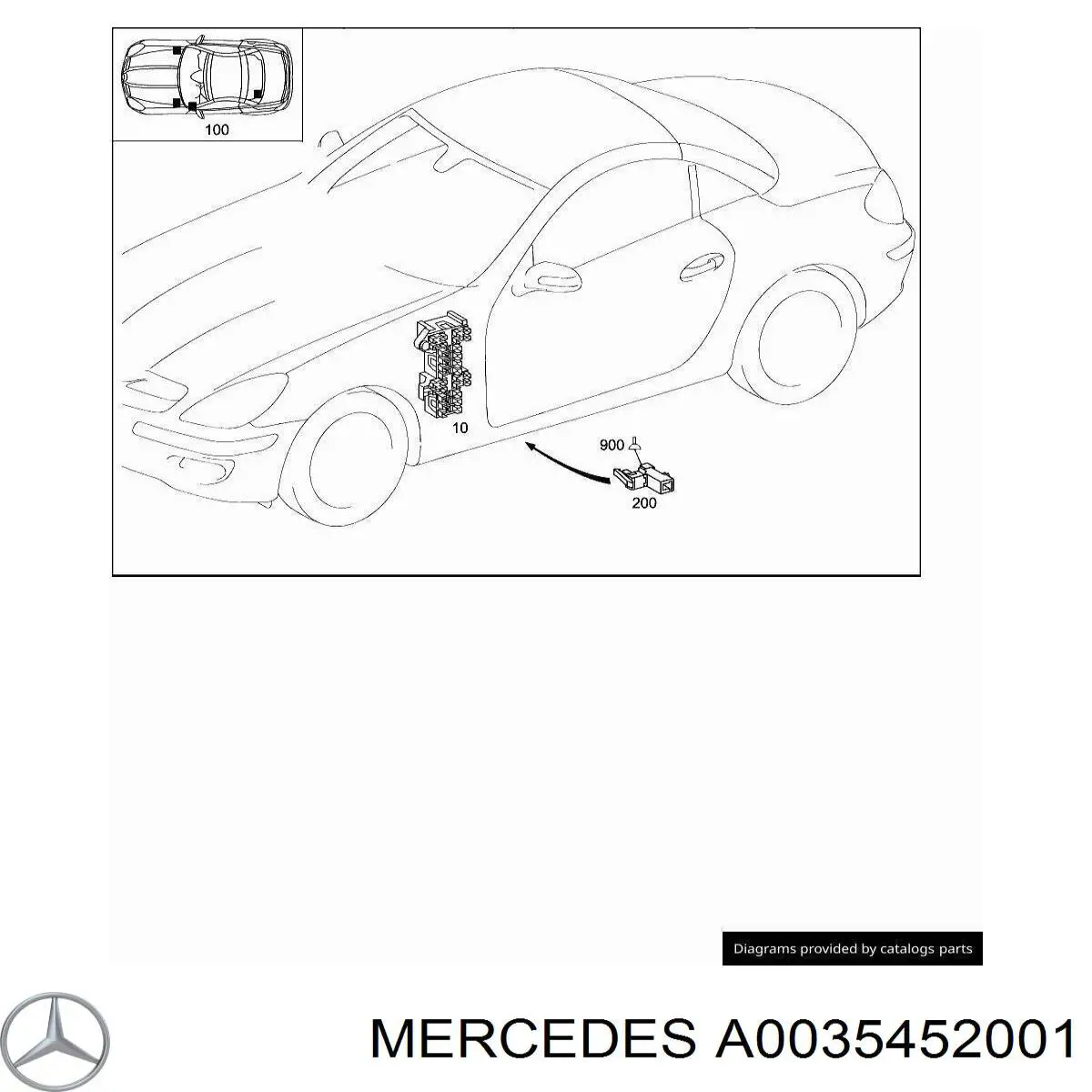 Блок запобіжників задній, салонний Mercedes A0035452001 ціна, від 3.09 USD