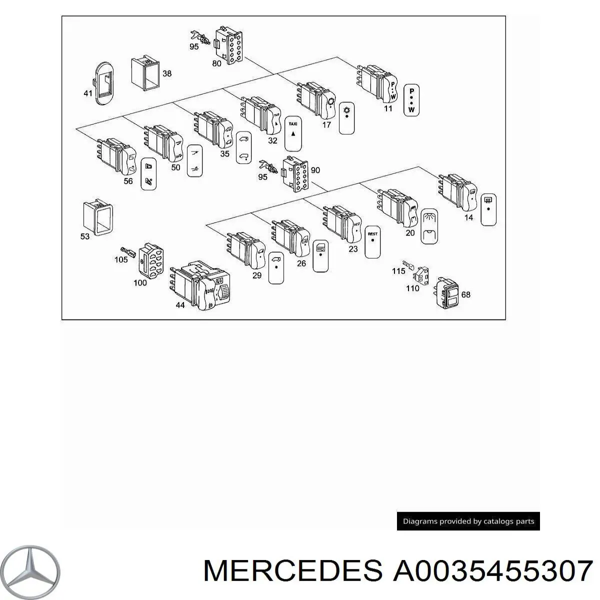 Прилади управління блокуванням замків Mercedes A0035455307 ціна, від 5.62 USD