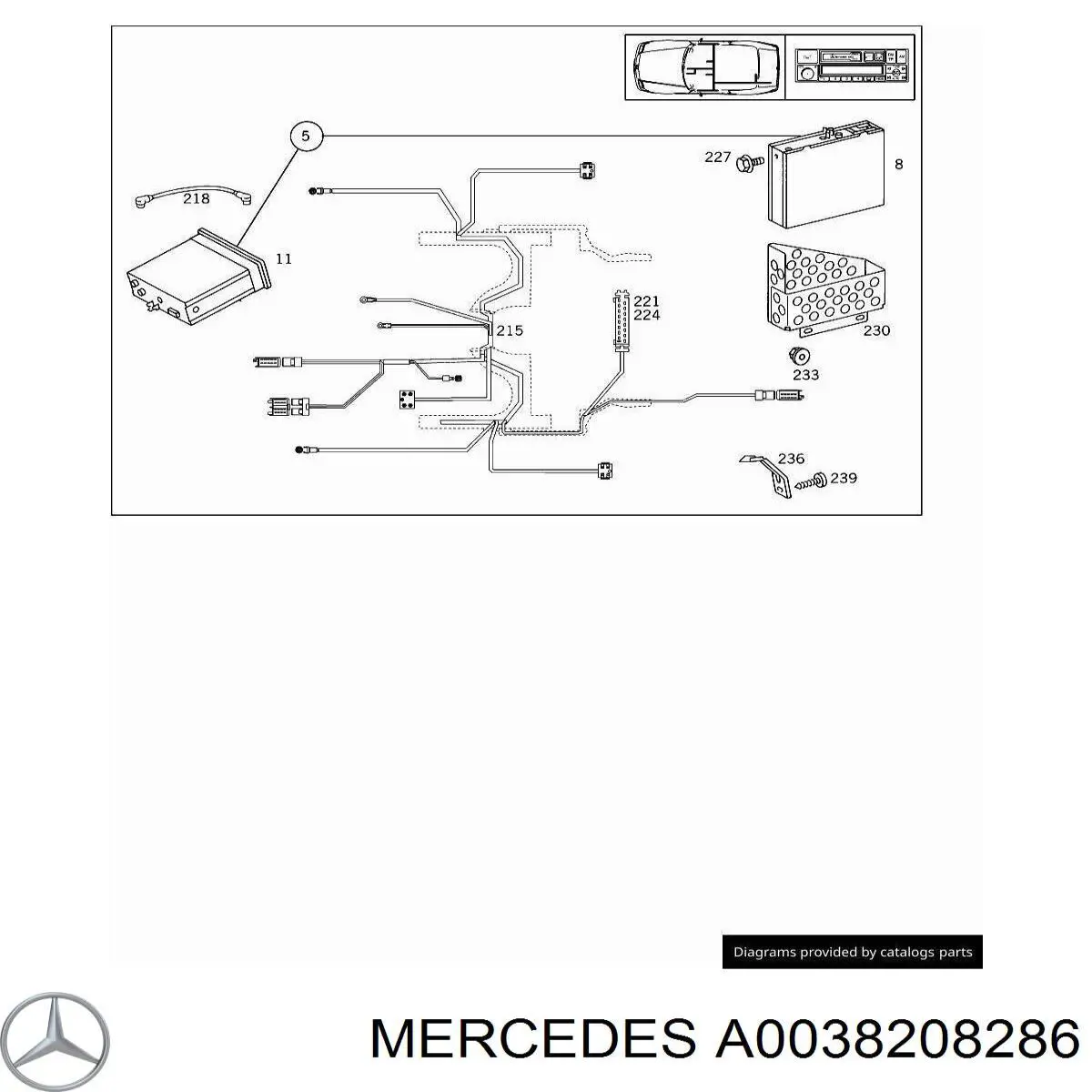 Купити A2108200986 Mercedes Автомобільна магнітола