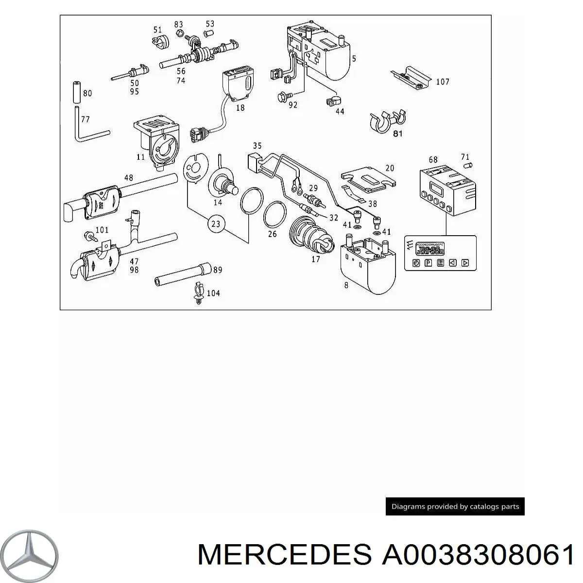  Mercedes A0038308061 ціна, від 153.39 USD