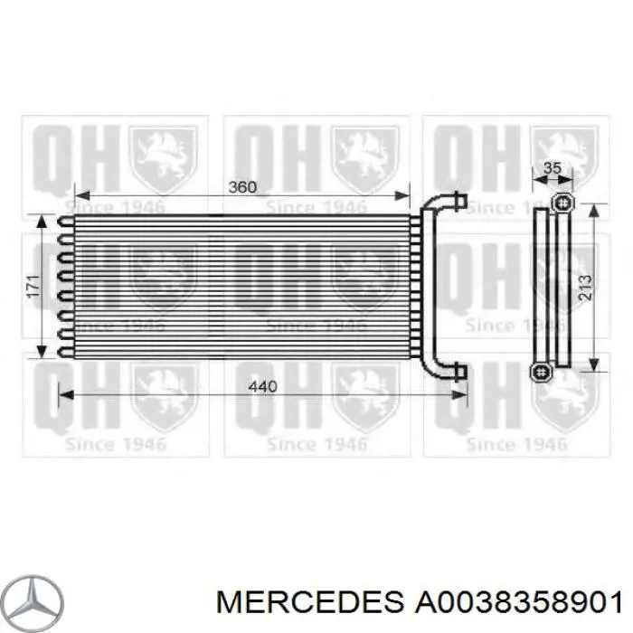 Радіатор пічки (обігрівача) Mercedes A0038358901 ціна, від 38.30 USD