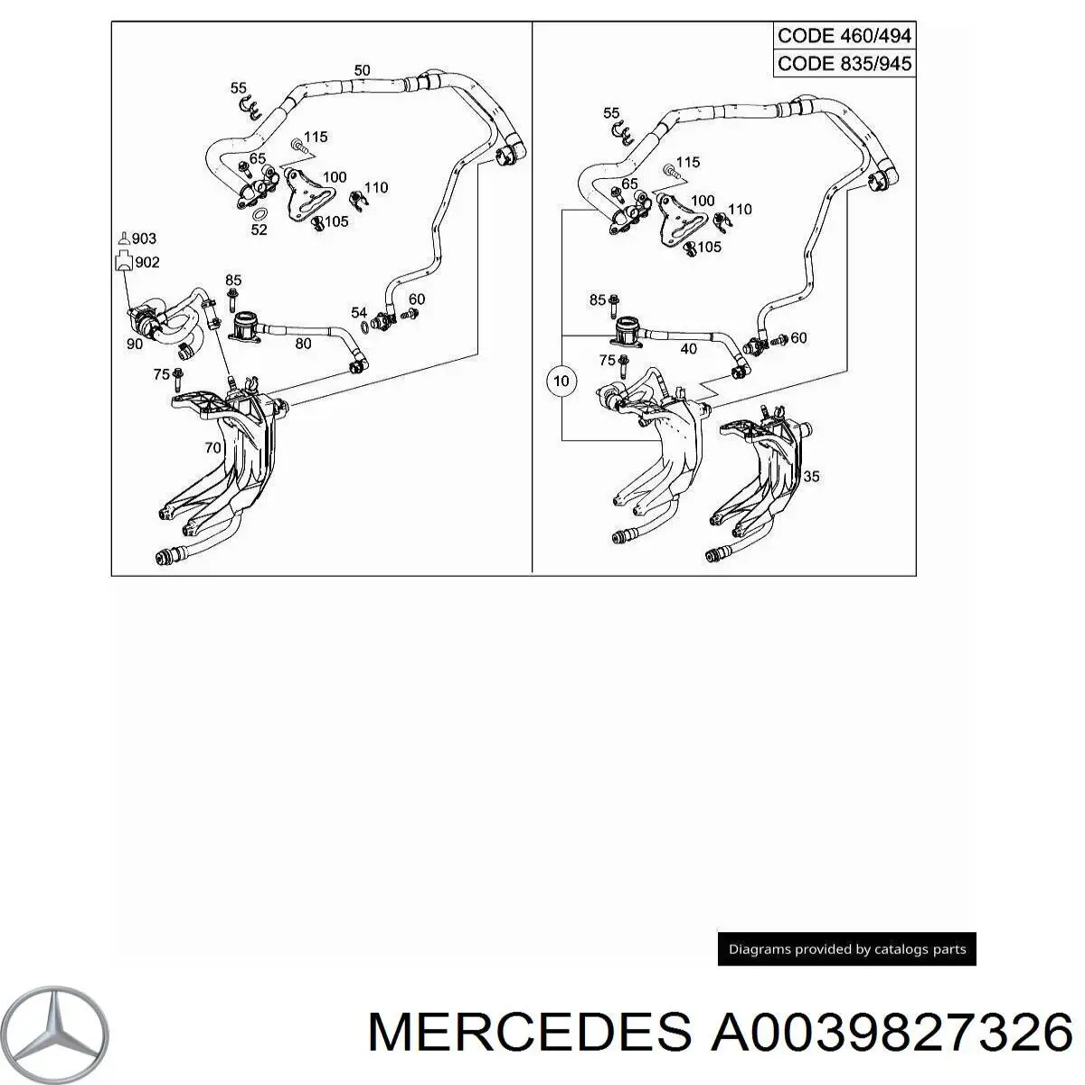  Mercedes A0039827326 ціна, від 4.62 USD
