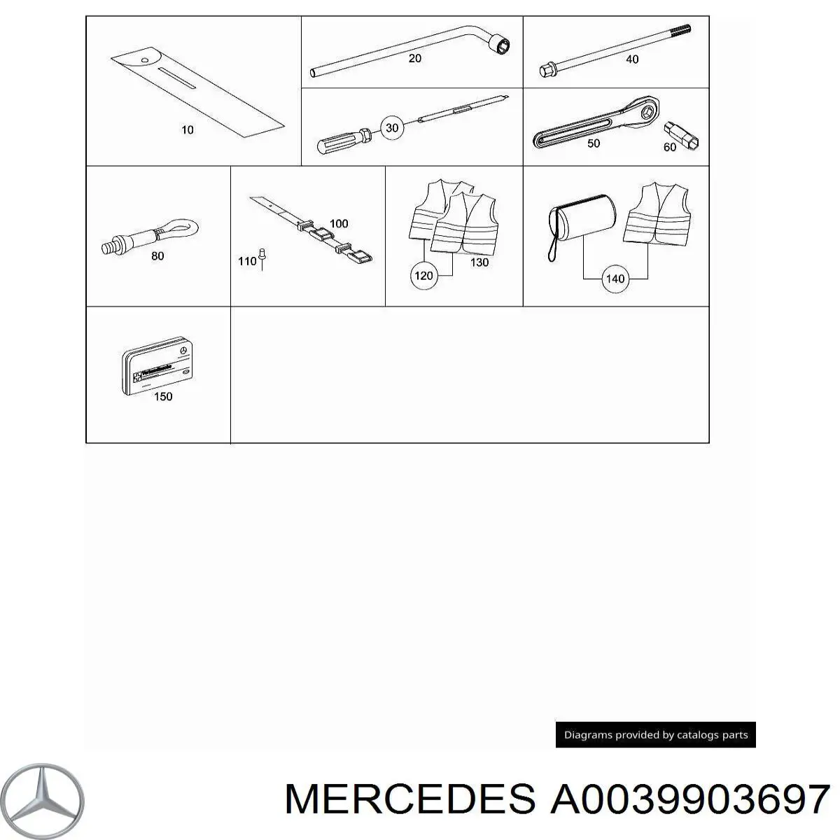 Купити A0039903697 Mercedes 