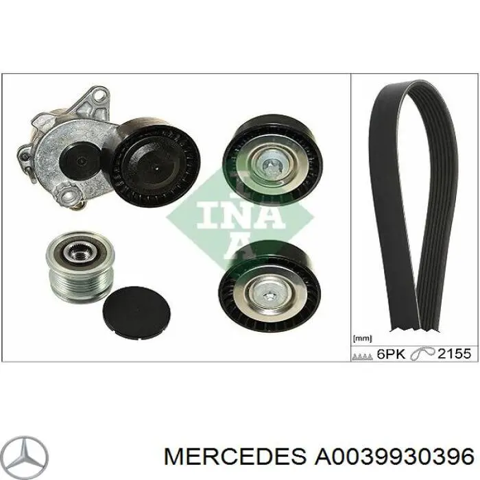 Клиновий ремінь Mercedes A0039930396 ціна, від 17.35 USD