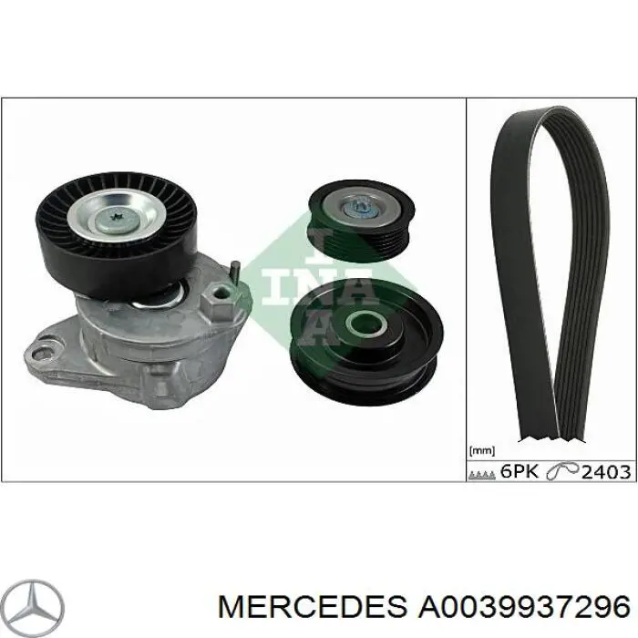 Купити A0039937296 Mercedes Ремінь генератора