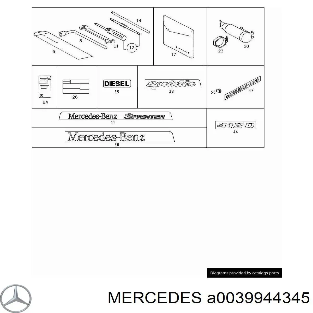 A0039944345 Mercedes 