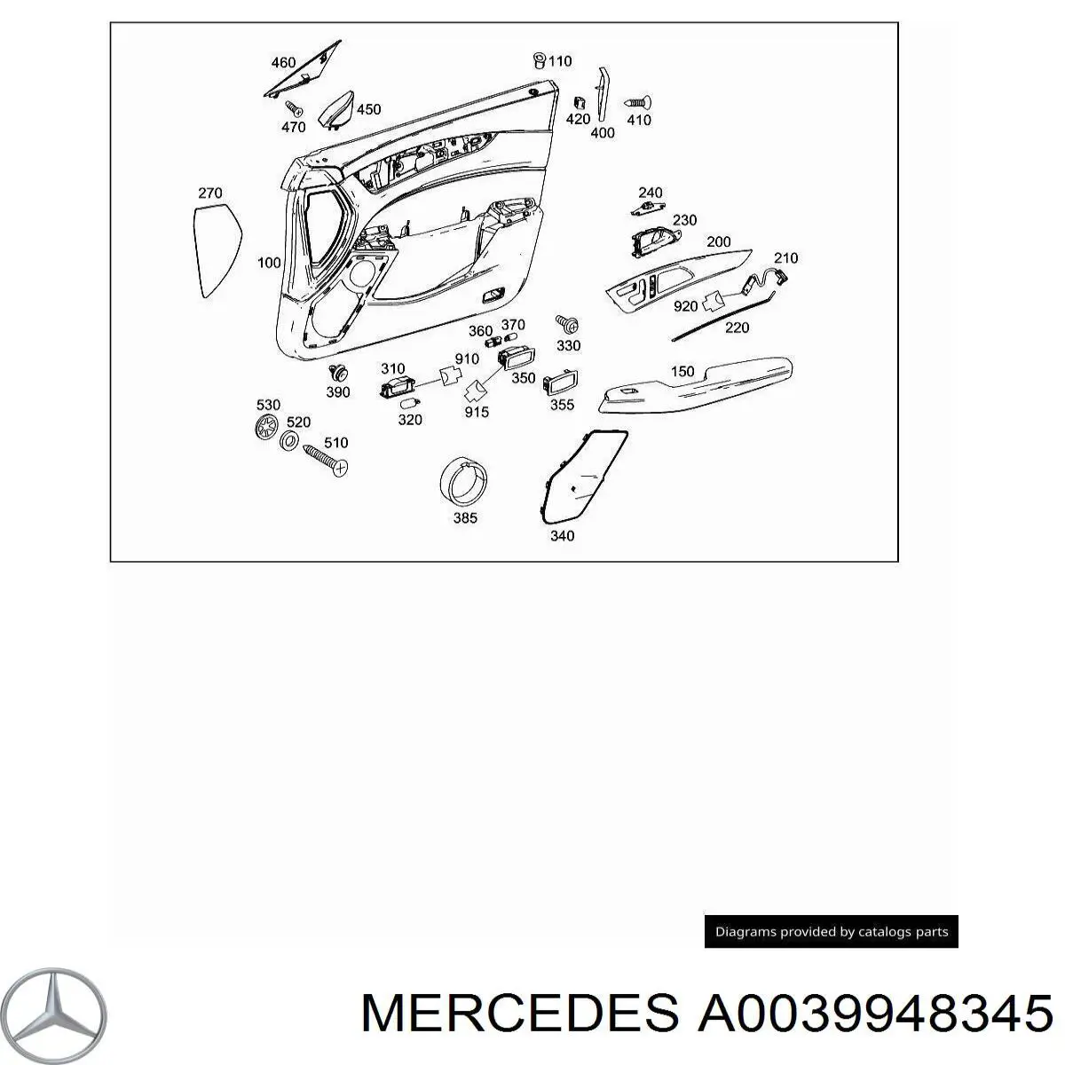 A0039948345 Mercedes 