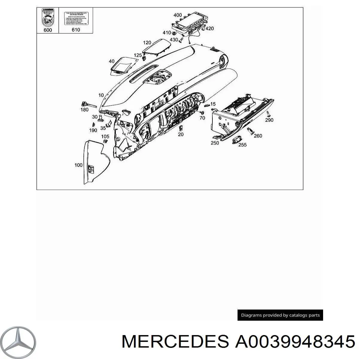  Mercedes A0039948345 ціна, від 1.54 USD