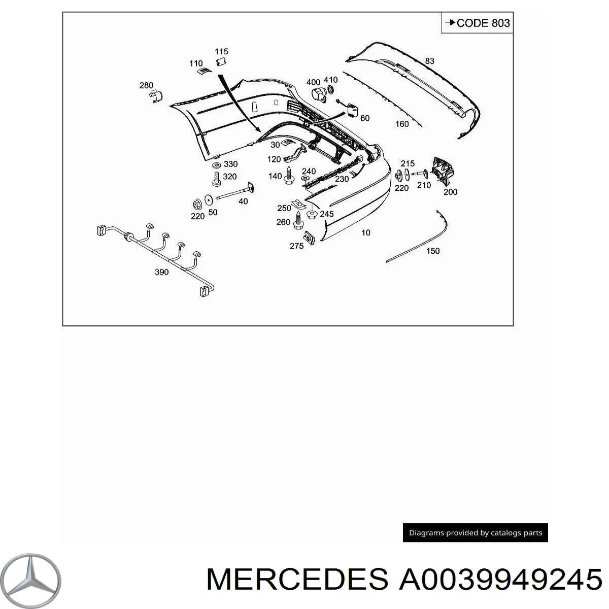  Mercedes A0039949245 ціна, від 3.37 USD