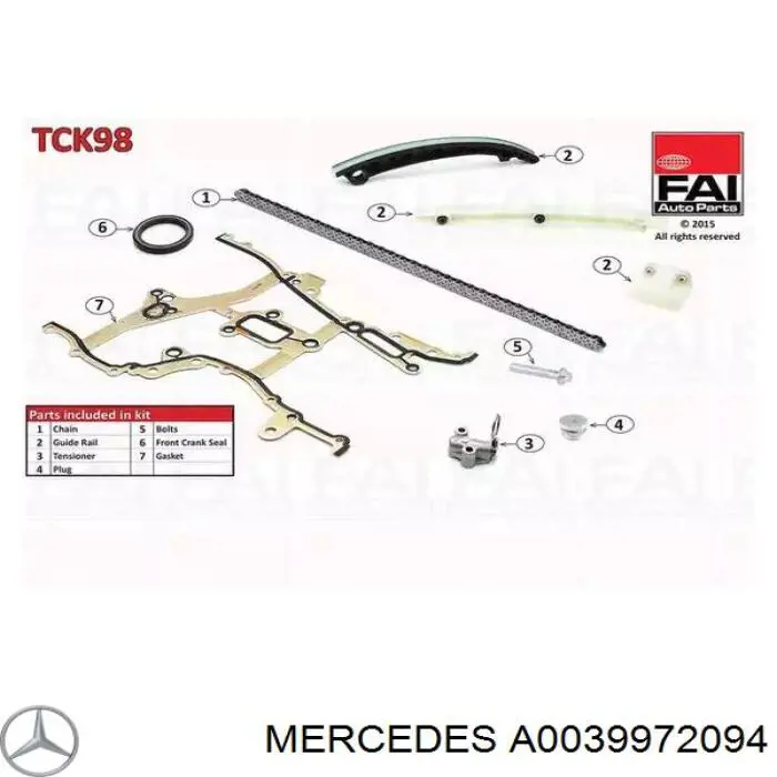Ланцюг Mercedes A0039972094 ціна, від 66.53 USD