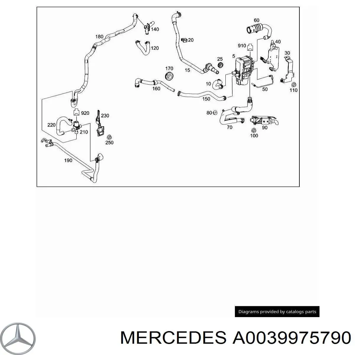 A0049970190 Mercedes Кріплення глушника переднє