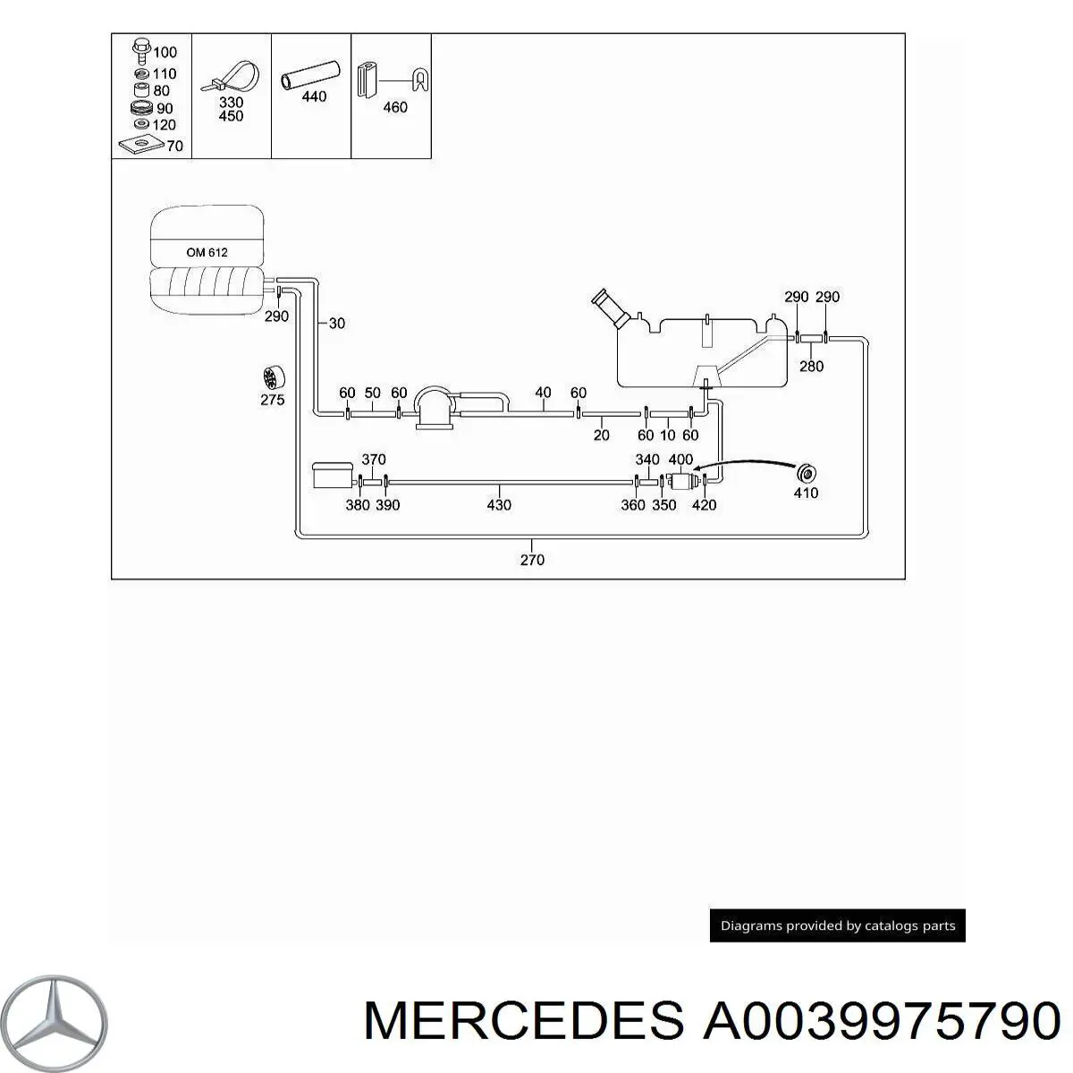 A1249972090 Mercedes Кріплення глушника переднє