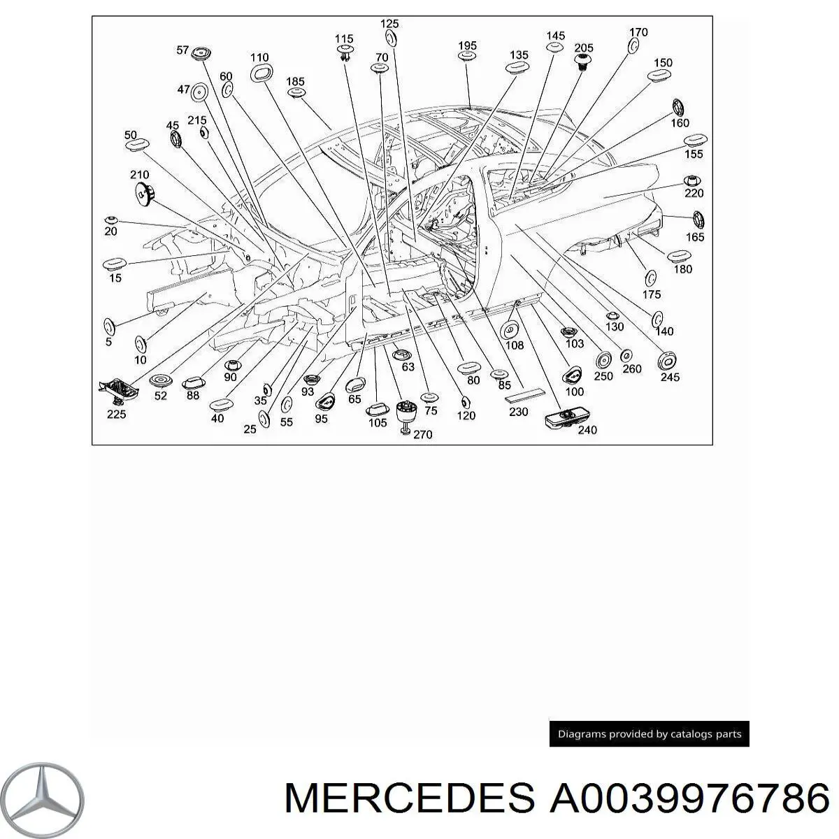 Кришка бака омивача Mercedes A0039976586