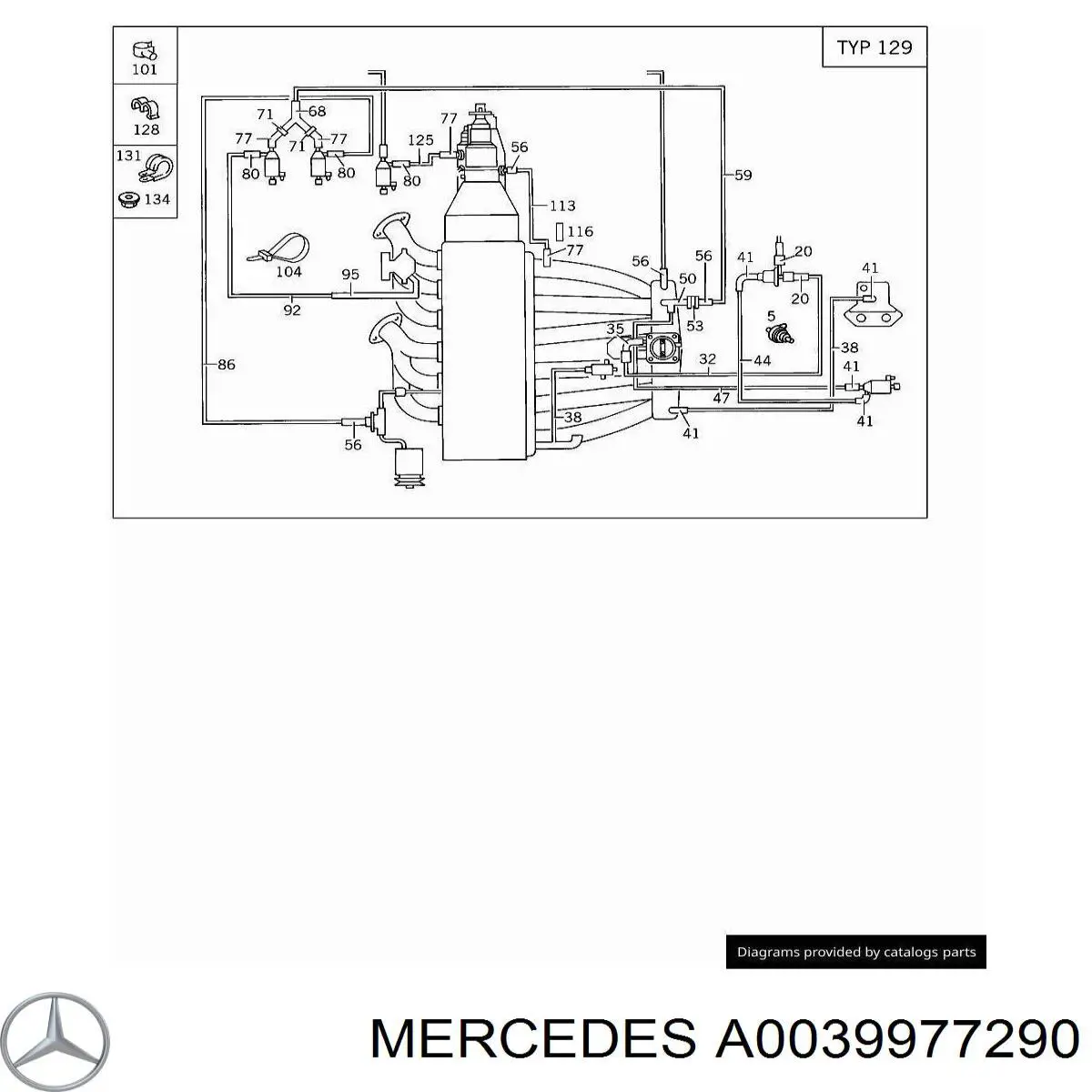 A0039977290 Mercedes Поліклиновий ремінь