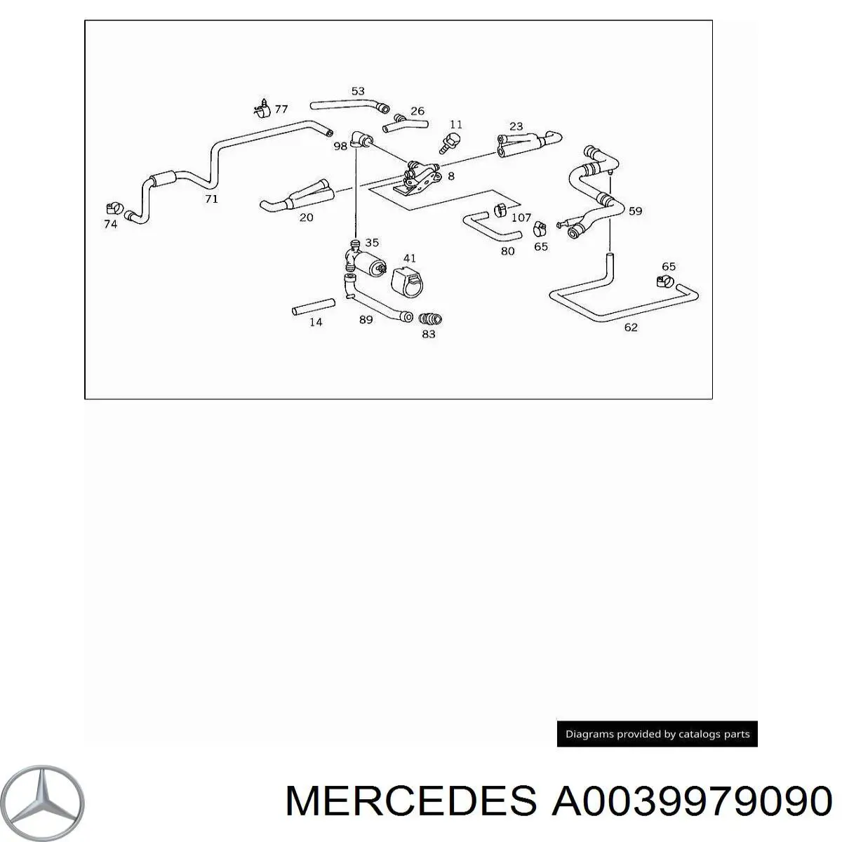 З'єднувальні елементи передні, система випуску Mercedes A0039979090 ціна, від 3.05 USD