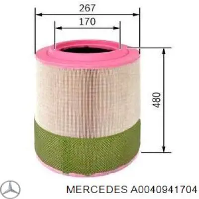 Фільтр повітряний A0040941704 Mercedes