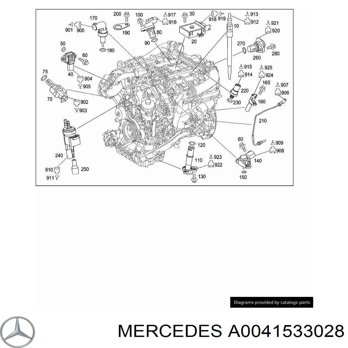 Датчик тиску у впускному колекторі, MAP A0041533028 Mercedes