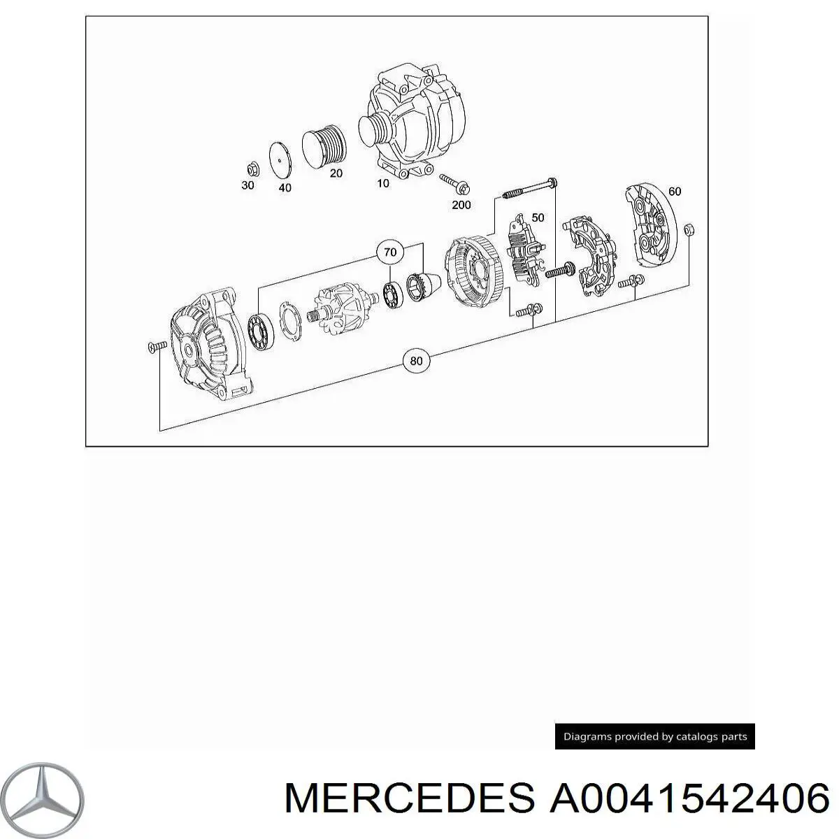 Купити A0041542406 Mercedes Реле регулятор напруги генератора