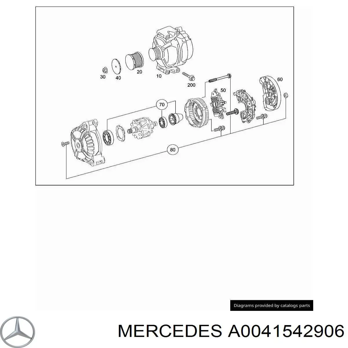 Купити A0041542906 Mercedes Реле регулятор напруги генератора