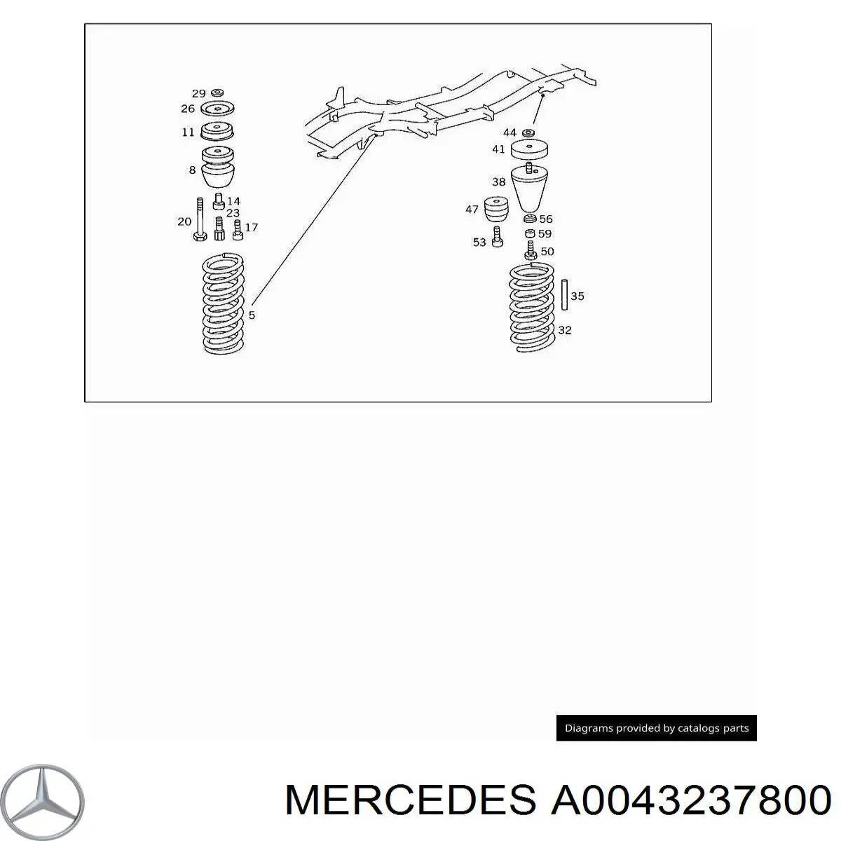 Купити A0043237800 Mercedes Амортизатор передньої підвіски