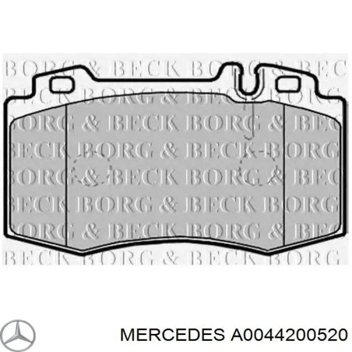 Гальмівні колодки Mercedes A0044200520 ціна, від 36.55 USD