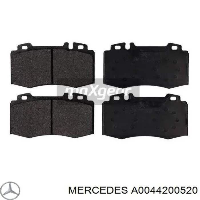 Купити A0044200520 Mercedes Колодки гальмівні передні, дискові