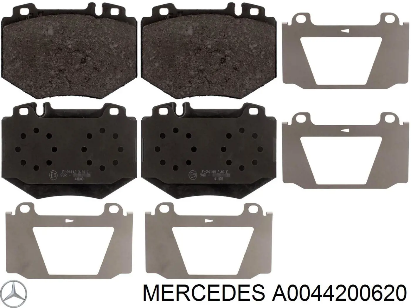 Гальмівні колодки Mercedes A0044200620 ціна, від 40.95 USD