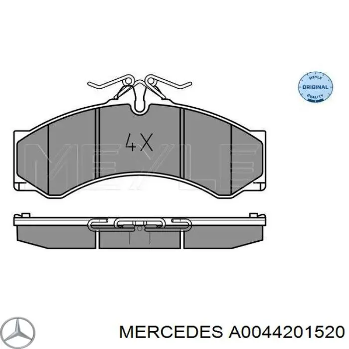 A0044201520 Mercedes Передні гальмівні колодки