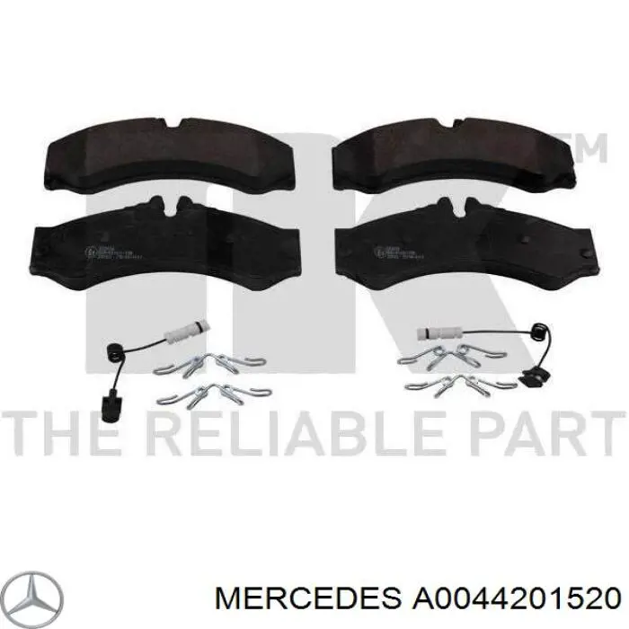 Гальмівні колодки Mercedes A0044201520 ціна, від 24.24 USD
