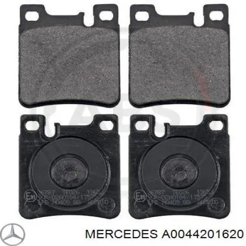 A0044201620 Mercedes колодки гальмові задні, дискові
