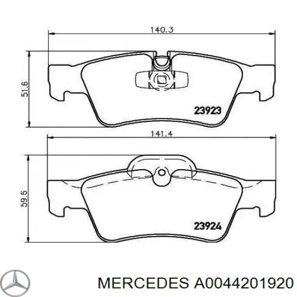 Колодки гальмові задні, барабанні Mercedes A0044201920 ціна, від 18.91 USD