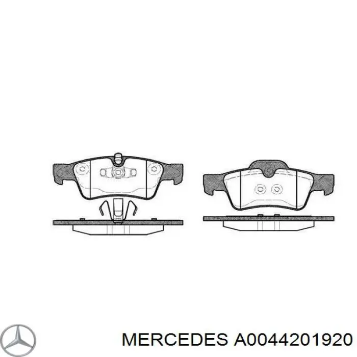 Купити A0044201920 Mercedes Колодки гальмові задні, барабанні